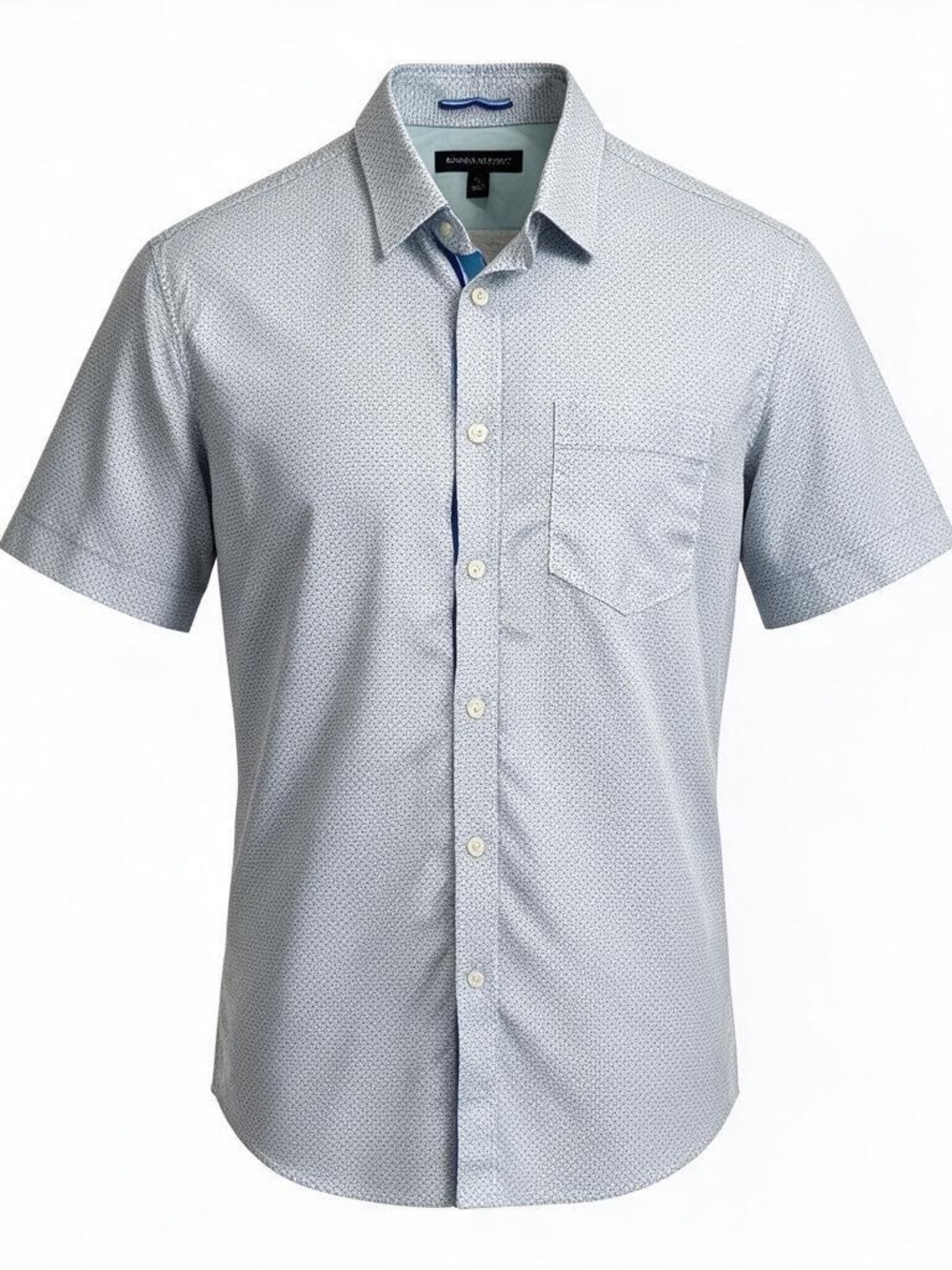 Banana Republic Light Blue Geometric Shirt Size M